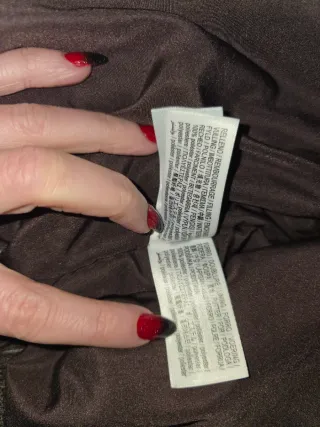 Cazadora efecto piel marrón cuello pelo