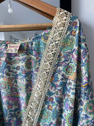 Kimono largo estampado vaporoso