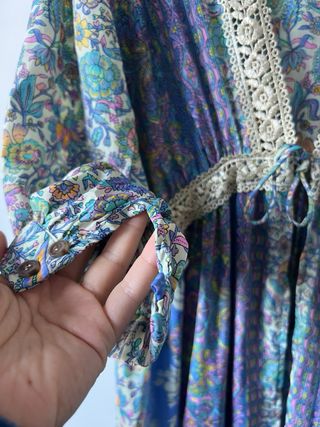 Kimono largo estampado vaporoso