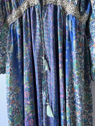 Kimono largo estampado vaporoso