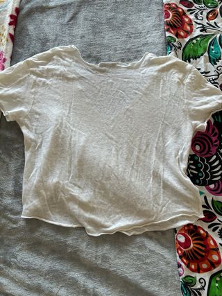 Camiseta crop blanca