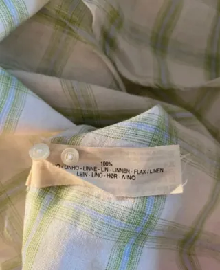 Camisa de cuadros verde y blanco de Massimo Dutti