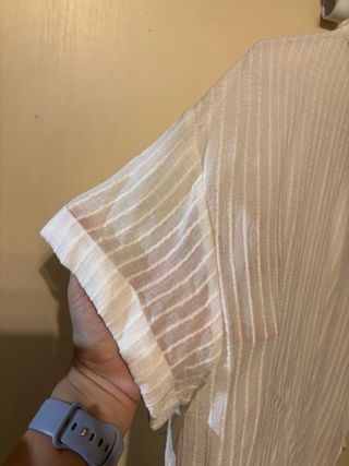 Camisa Bershka rayas hilo blanca