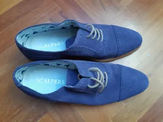 Zapatos de ante azul Scalpers talla 41