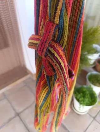 Albornoz rayas multicolor talla L