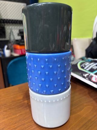 3 Vasos Tiki Cerámica Apilables