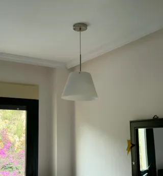 Lámpara colgante moderna cristal y metal