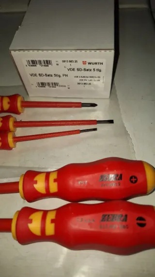 Juego 5 Destornilladores Aislados Wurth VDE x5