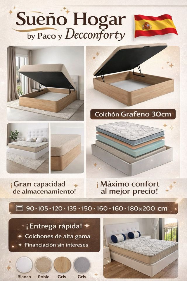 Letto a scomparsa Decconforty in legno e tessuto