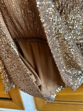 Blusa Sfera lentejuelas bronce Talla L