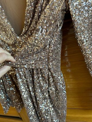 Blusa Sfera lentejuelas bronce Talla L