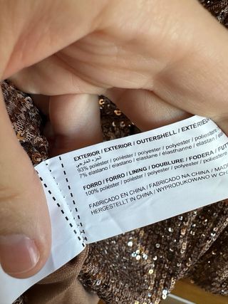 Blusa Sfera lentejuelas bronce Talla L