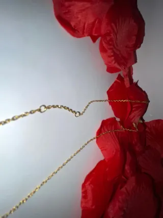 Collar dorado con lunas y estrellas