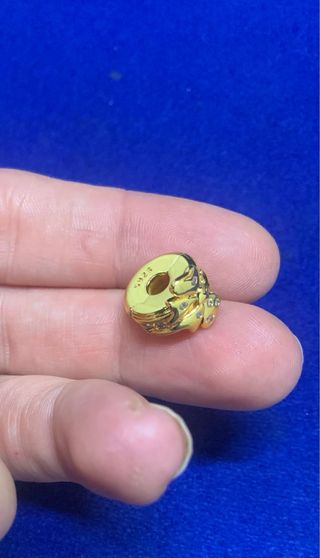 Charm Clip seguridad Lazo Dorado Pulsera pandora