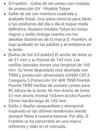 Gafas de sol D.Franklin Tokyo Negras
