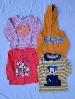 4 Maglie Manica Lunga Bambina 3 Anni