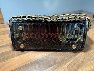 Bolso Piel Negro y Marrón