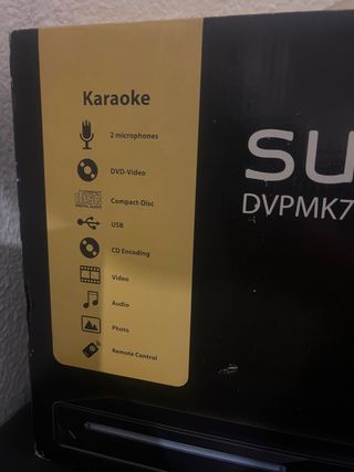 Karaoke SU DVP MK7 con 2 micrófonos