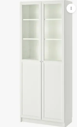 Vetrina Billy Ikea in cristallo con porte, vendita urgente.