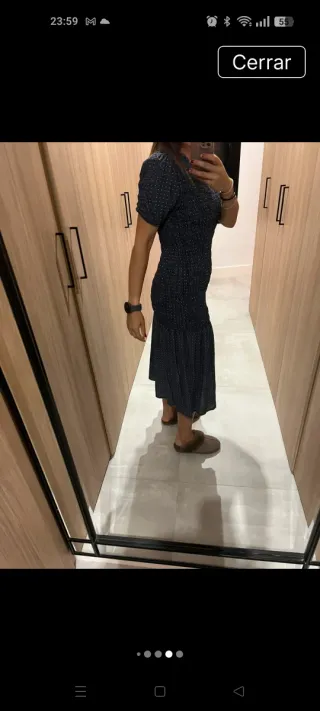 Vestido Renata & Gou azul con puntos blancos