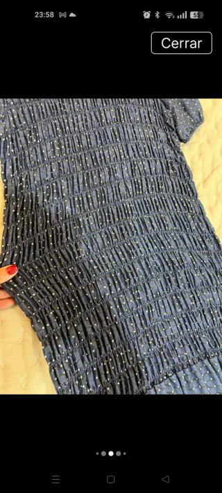 Vestido Renata & Gou azul con puntos blancos