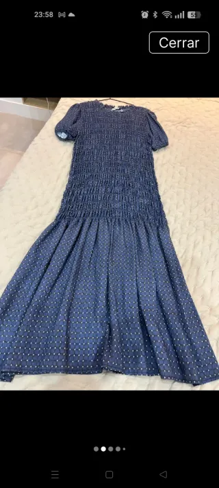 Vestido Renata & Gou azul con puntos blancos