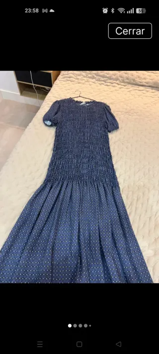 Vestido Renata & Gou azul con puntos blancos