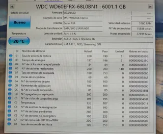Disco Duro WD 6TB NAS SATA WD60EFRX