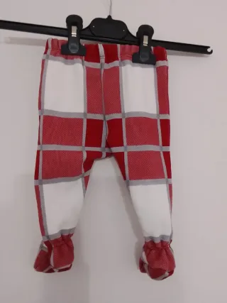 Tutina bimbo a quadri rossa e bianca