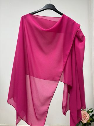 Capa invitada gasa fucsia fiesta