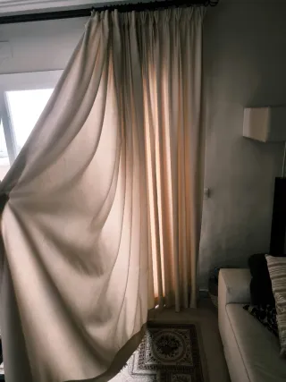 Cortinas Beige 2.20m y 3.50m