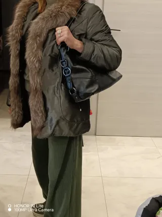 Borsa donna in similpelle nera