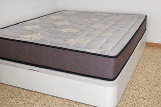 Canapé abatible wengué NUEVO – Gran almacenaje |