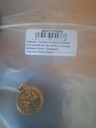 Colgante Árbol de la Vida Luxenter Oro Sin cadena