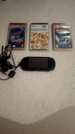 Consola PSP Negra + 3 Juegos Originales