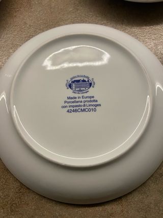 Set 3 piatti Limoges porcellana