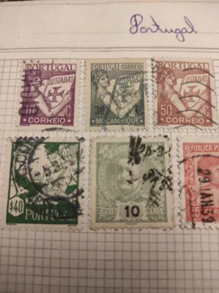 Sellos antiguos Venezuela y Portugal Elige