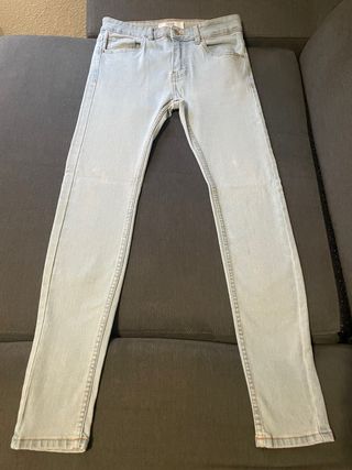 Pantalones Azules Bershka - Talla S