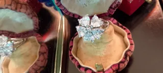 Antico Anello Argento Zirconi