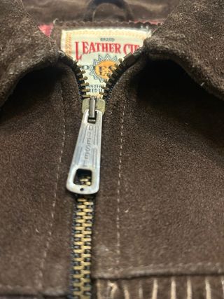 Chaqueta Cuero Diesel 90s Flecos Marrón