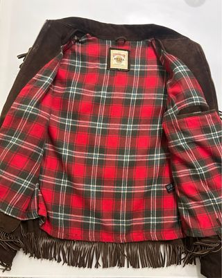 Chaqueta Cuero Diesel 90s Flecos Marrón