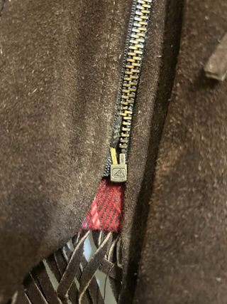 Chaqueta Cuero Diesel 90s Flecos Marrón