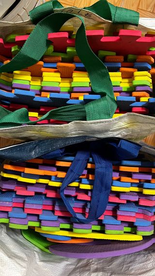 Parque infantil bebé azul y blanco 16 piezas