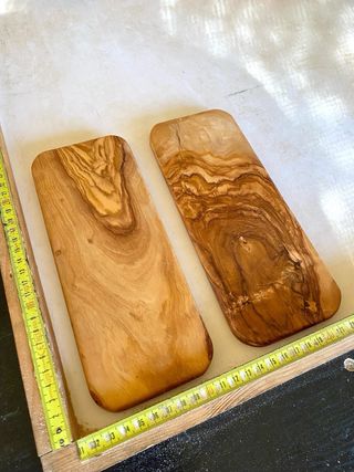 Pack 2 tablas servir madera olivo