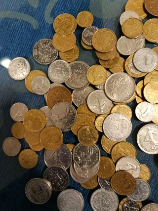 Lote de monedas antiguas francesas