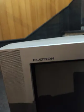 Televisión LG flatron con mando a distancia Gris