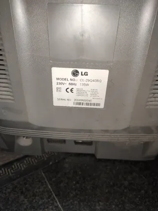 Televisión LG flatron con mando a distancia Gris