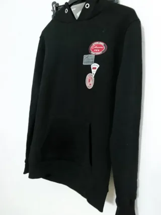 Felpa nera con patch ragazzo 13 anni