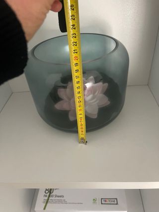 Vaso decorativo ninfea in vetro