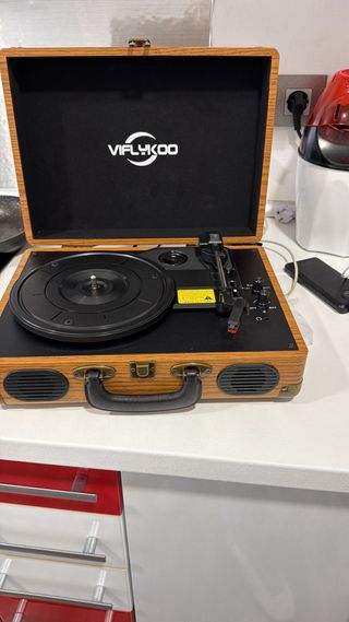 Giradischi VIFLYKOO Marrone e Nero